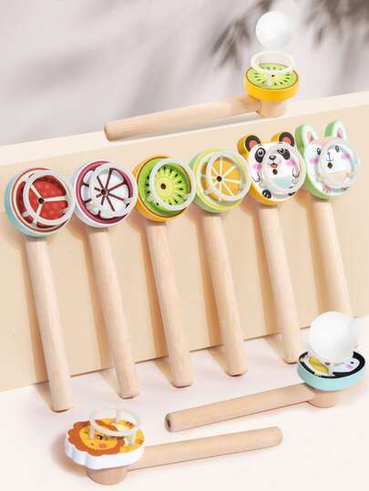 8pcs Multi-Color Wooden Blow Ball Game Floating Balls Toys, Animal & Fruit Themed Educational Learning Games, Montessori Toys For Babies, Toddlers, Kids, Hand-Eye Coordination & Breathing Training, Preschool Activities, Family Entertainment, Birthday Gifts, School Supplies, Boys & Girls, Easter, Christmas, Back To School, Winter Holidays, DIY Crafts, Kindergarten Decor