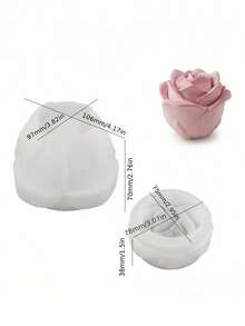 1 Bộ Khuôn silicon hình lọ hoa hồng, có nắp đậy, dùng để làm hộp trang sức, giá nến, đồ trang trí nhà cửa, khuôn nhựa epoxy, thạch cao, xi măng. - trắng - Xem 11