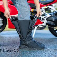1双高品质防水鞋套，雨天出行和骑行必备，一次性加厚鞋底 - 黑色1件 - 查看 10