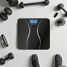 Wireless Digital Bathroom Scale/Body Weight Scale, Tempered Glass Panel, With LCD Display - Switchable Pound/Kilogram Units, Powered By 2 AAA Batteries (Not Included), Can Accurately Measure Adult Male And Female Weight, Fashionable Design, Suitable As Holiday Gift, Christmas Gift, Summer Essential - Multicolor - View 7