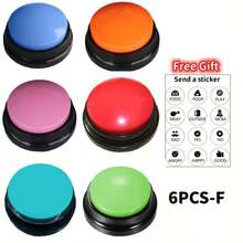 6pcs Solid Color Pet Buttons, Recordable Cat Dog Communication Buttons, Pet Supplies, Dog Training Accessories - 彩色 - 查看 4
