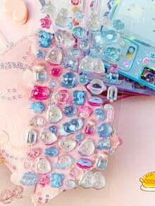 高品质第二代3D立体镂空卡通贴纸，可爱奖励3D贴纸 - 彩色 - 查看 11