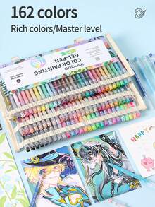 252pcs Multicolor Ballpoint Pen Set, 234 Colors, Quick-Drying Smooth Writing, Large Capacity Stackable Colored Markers 0.6mm, Ideal For Professional Art Projects - 234 Colors - View 7