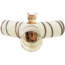 Foldable Cat Tunnel Toy, All-In-One Collapsible Pet Tunnel Toy, Suitable For All Seasons - Multicolor - View 4