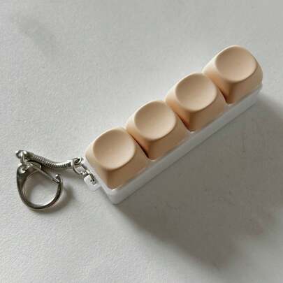 4 piezas de botones de juguete antiestrés con código de color de dopamina, útiles para aliviar el estrés y la ansiedad, con sonido de clic satisfactorio, juguete de alivio del estrés de cuádruple pliegue, juguete de llavero antiestrés colorido