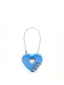 1pc Multi-Color Password Lock Pendant, Heart-Shaped Decorative Lock With Steel Wire Rope, Suitable For Luggage, Backpack, Home, Dorm, Cabinet, Gym, Mini Size - Multicolor Love Lock - View 12