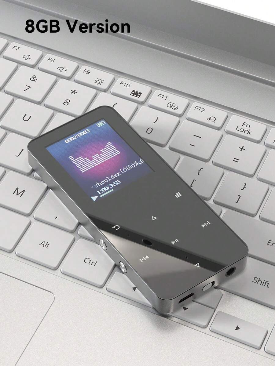 1 pieza Reproductor de música portátil con pantalla de 1.8 pulgadas y tarjeta de memoria de 8GB - Negro - Ver 1