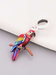 1 pieza Colgante de loro de plata de ley 925, joyería decorativa de estilo tropical DIY, regalo unisex - Plateado - Ver 4