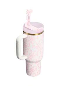 STANLEYo X LOVESHACKFANCYo 40oz / 1183ml Limited Edition Baby Bow (Peppermint Pink), Coquette Bow (Chantilly), Coquette Bow Winter Ice, Toscana Toile Alpine Blue QUENCHERs H2.0 With Straw Tumbler. Double-Wall Vacuum Insulation. Both Hot And Cold Water Can Be Kept. The Best Gift To Girlfriend, Mother, Wife, Sister, Or Good Friend. Suitable For Outdoor Activities, Travel, Camping, Work, And School. - Chantilly - Xem 4