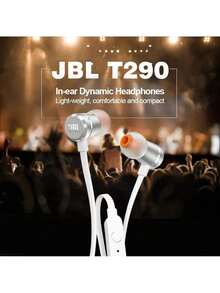 JBL T290 3.5mm Wired Earphones TUNE 290 Earbuds Stereo Music Sports Pure Bass Headset 1-Button Remote Hands-free Call with Mic - 查看 10