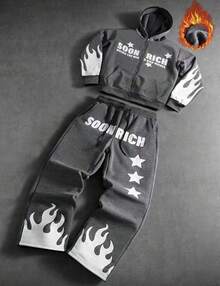 Spring/Fall    Drawstring  Pocket  Zipper    Halloween - Grey - View 5