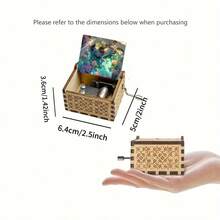 Cute Cat In Lotus Pond Hand Crank Music Box, Plays You Are My Sunshine, No Battery Mini Wooden Melody Box For Cat Lovers - Lotus Pond Cute Cat Hand-cranked Music Box - View 5