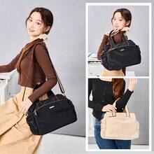 Women's Day Bag, Large Laptop Bag (15 Inch), 2-In-1 Carrier Bag For University, Work, Travel - màu đen - Xem 3