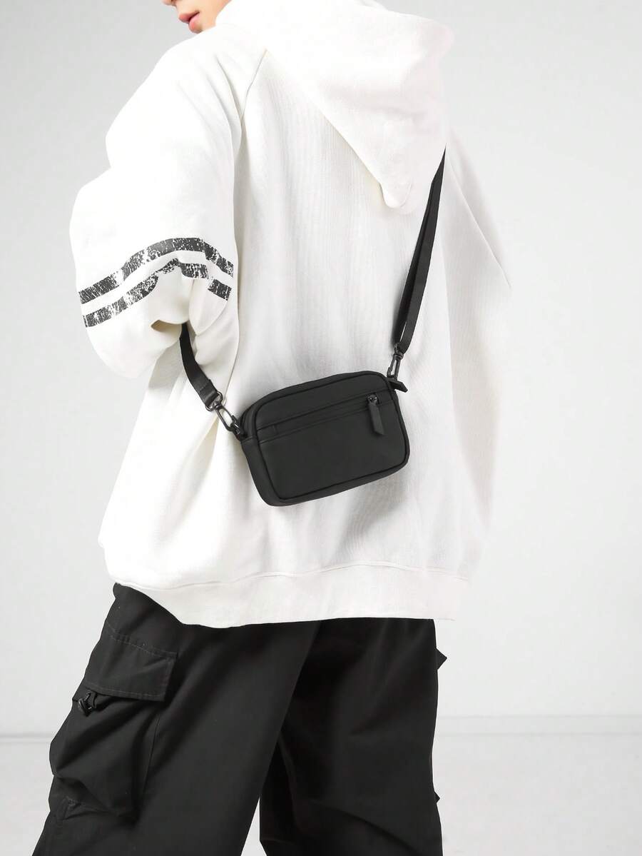 1pc Sling Bag, Waterproof Lightweight Camera Bag, Suitable For Travel And Daily Commute - Black - View 1