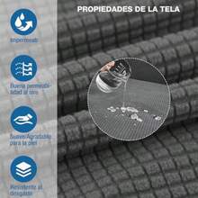 sofás y sofásFunda para Sofá Cubierta para Sofa 1 Plazas Asiento de 70 "De Ancho Protectores para Sala de Material Poliéster Repelente al Agua Suave con Elasticidad Lavable en la Lavadora Gris - Gris - Ver 2