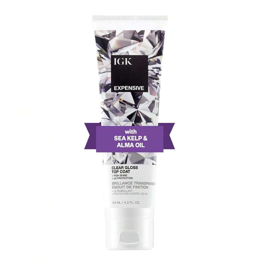 IGK - EXPENSIVE - Clear Hair Gloss Treatment – Shine-Boosting Top Coat For Glass Hair – Hair Treatment For Smooth, Polished Finish – Clear Gloss For Hair Sheen And Silkiness - Cruelty Free 4.2oz - 1.7 液體盎司(1 瓶裝) - 查看 1