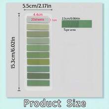 200pcs, 1 Style, 20 Styles, 1 Pack, Total 4000pcs Index Stickers, Memo Pads, Papers, Home Labels, Message Stickers, Office Supplies, Annotation Labels, Student Textbooks, Important Reminder Stickers - Multicolor - View 2