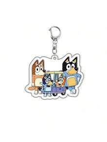 1套/5个装 Bluey 家族亚克力钥匙扣挂件包包挂件 Bingo Friends 娃娃挂件，非常适合节日、粉丝和送礼，完美的派对和节日礼物，嘉年华玩具（款式随机） - 彩色 - 查看 7