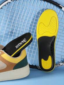 3ANGNI 1双亮黄色凝胶鞋垫，舒适高弹PU减震鞋垫，适用于运动鞋、休闲鞋、运动鞋、跑步鞋 - 亮黃色 - 查看 8
