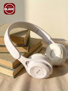 Wireless Headset,Foldable Wireless Headphones,Waterproof For Gym & Running,Clear Bass Sound - White - View 1