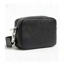 LOLA Shoulder Bag, BIMBA Shoulder Bag, Compact Square Unisex Shoulder Bag, Lightweight Yet Spacious, Adjustable Shoulder Strap. - 黑色-4 - 查看 1