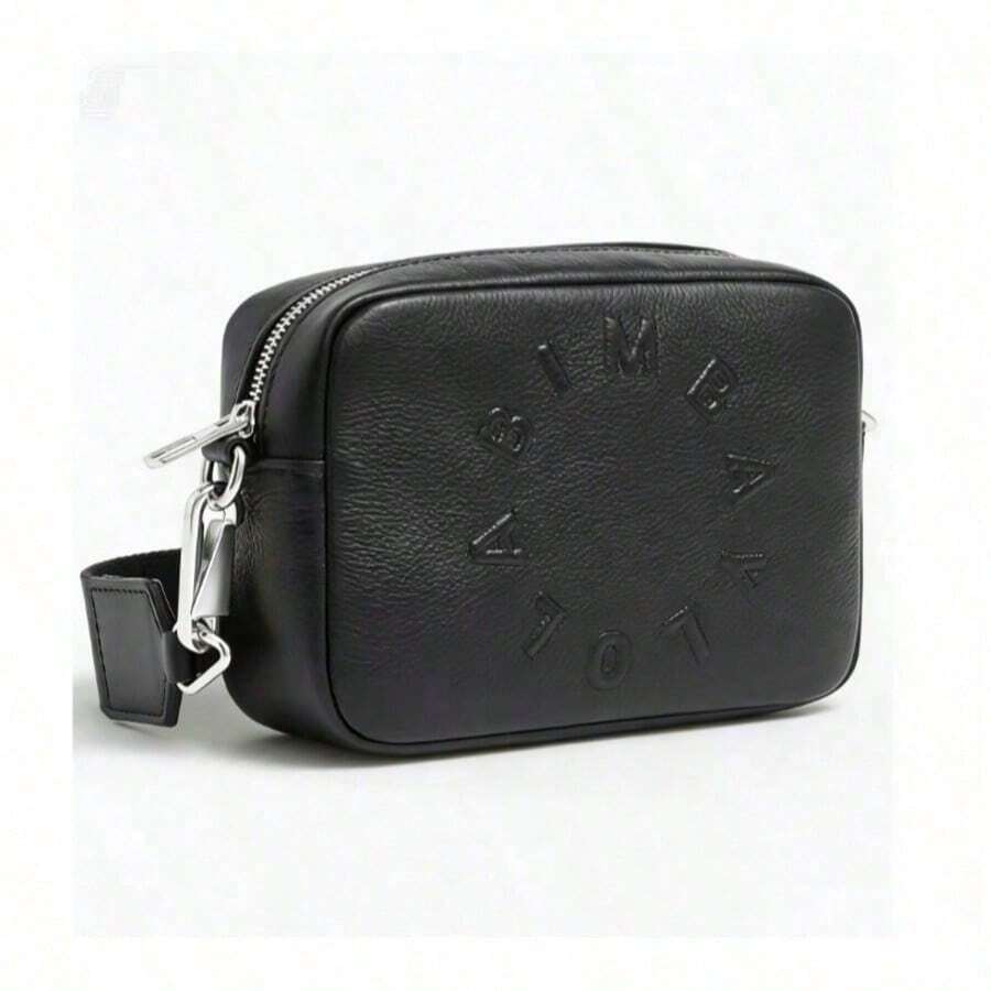 LOLA Shoulder Bag, BIMBA Shoulder Bag, Compact Square Unisex Shoulder Bag, Lightweight Yet Spacious, Adjustable Shoulder Strap. - 黑色-4 - 查看 1