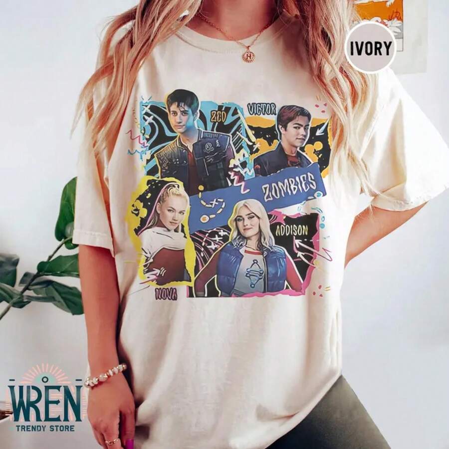 Descendants Zombies World Tour Shirt, Disneyland Zombies 4 Girls Tee, Zombies Skye Shirt, Epcot Summer Music Festival Outfits - 圖片的主色調 - 查看 1