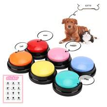 6pcs Solid Color Pet Buttons, Recordable Cat Dog Communication Buttons, Pet Supplies, Dog Training Accessories - 彩色 - 查看 6