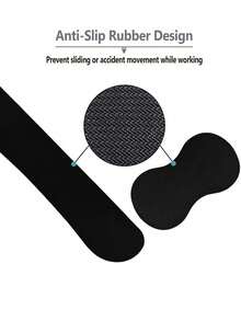 Set Penyangga Pergelangan Tangan dan Mouse Pad Ergonomis untuk Keyboard, Mouse Pad Memory Sponge 4-in-1 dengan Alas Karet Anti Selip, Tahan Lama, Mudah Diketik, dan Motif Marmer. - View 4