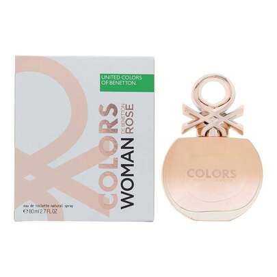  Benetton Colors Woman Rose Womens EDT 80ml With Free Fragrance Gift