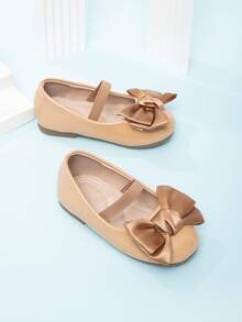 Zapatos planos casuales con diseño lindo y fácil de poner, nuevos para primavera 2026 para niñas - Camel - Ver 5