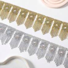 2条65毫米闪亮水钻饰边，适用于手工艺品装饰、婚纱装饰、DIY包包装饰、帽子装饰、鞋子装饰、缝制蕾丝装饰等。 - 多色 - 查看 7