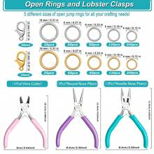 珠宝钳及开口环工具套装，包含圆嘴钳、链嘴钳，适用于手链、项链等珠宝维修 - 珠寶鉗套裝 - 查看 2