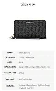 Michael Kors Jet Set Printed Ladies' Wallet 35F8STVW9B BLACK - 黑色35F8STVW9B BLACK - 查看 5