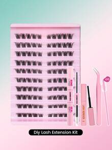 Waterproof DIY Eyelash Extension Kit - Adhesive And Sealant For Cluster And Individual Lashes, Long-Lasting Lash Glue, Strong Hold, Non-Clumping, Easy Removal Makeup Tools - Multicolor - View 12