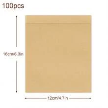 100/200pcs Paper Cookie Bags, 4.7x6.3 Inch Grease-Proof Cookie Sleeves, Small Brown Baking Bags For Packaging Donuts, Brownies, Snacks, Baked Goods - Brown - View 9