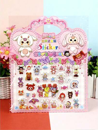 Trending 3D Kawaii Stickers, Sticker Book, Phone Decoration Stickers, Shaker Water Stickers, Children's Handmade Stickers, Handmade DIY Stickers, 3D Cute Cartoon Stickers, Student Reward Stickers, Holiday Gifts, Cute DIY Phone Cases And Notebook Decorations, Shaker Stickers, 3D Embossed Stickers