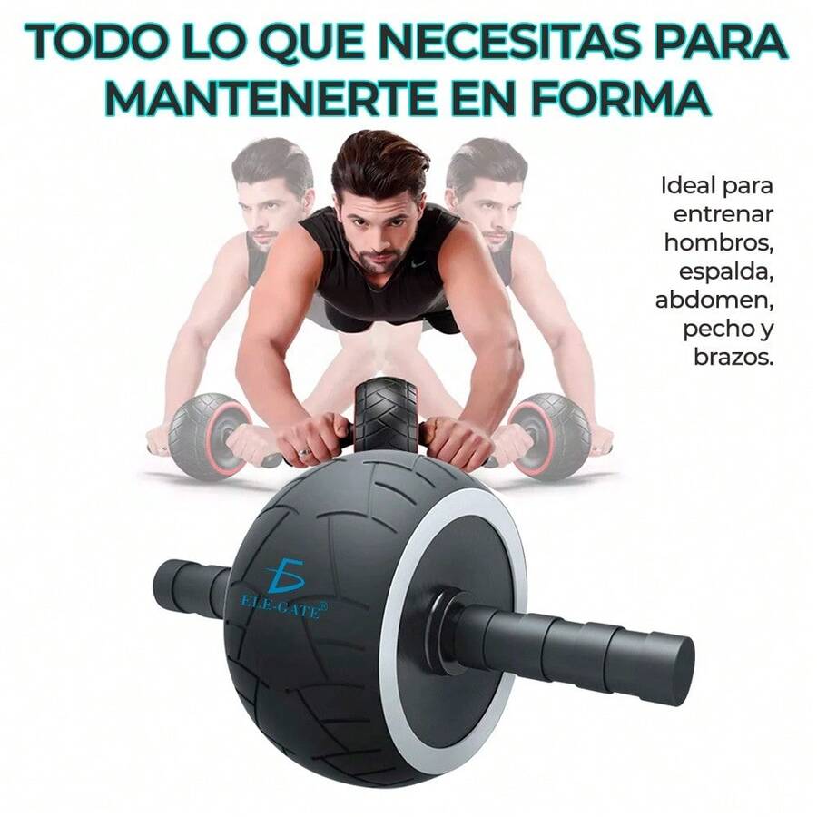 Rueda Para Abdominales Con Agarre Easy Grip - Negro - Ver 1