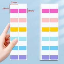 10张/套 极简荧光可重写半透明多功能索引分隔贴纸（60张/120张/240张） - 彩色 - 查看 7