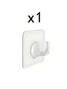 4/10/20 piezas Ganchos adhesivos para baño, ganchos adhesivos transparentes de acrílico resistentes, adecuados para paredes lisas, azulejos, vidrio, regalo de Navidad - Multicolor - Ver 12