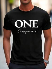 48 Mezcla de algodón. Camiseta de hombre. verano. Camiseta deportiva para hombre. Tejido de punto microelástico. Camiseta estampada. Corte regular. ropa microelástica. Camiseta estampada. estilo casual. camiseta de verano - Negro - Ver 7