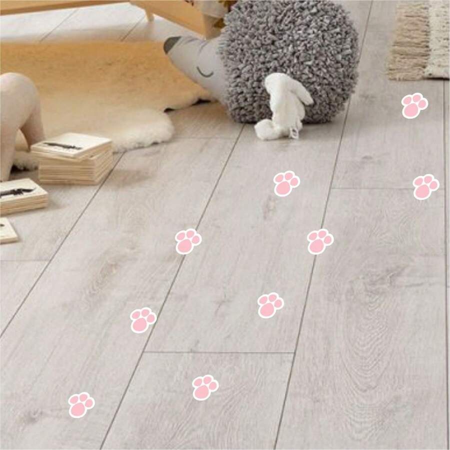 108 Bunny Paw Print Easter Egg Hunt Stickers P #2 - 玫瑰紅 - 查看 1