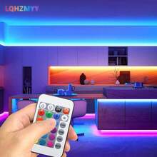 一套RGB LED霓虹灯条，USB供电，APP和遥控器控制，可DIY造型，家居氛围灯带 - 彩色光 - 查看 6