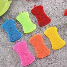 1个随机洗碗刷，多用途清洁刷，洗碗刷，家用厨房锅具清洁刷，洗碗海绵，清洁布 - 多色 - 查看 6