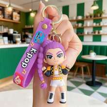 1pc Cartoon Tiger Kpop Keychain, Silicone Bag Charm, Lovely Gift For Girls Fans - Multicolor - View 9