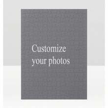 500/1000pcs Custom Photo Puzzles | Personalized Family And Pet Portraits, Fun Cartoon Art, Ideal For Christmas And Valentine'S Day Gifts, Light Brown Fiberboard, Portable For Beginners - Vertical Design - View 6