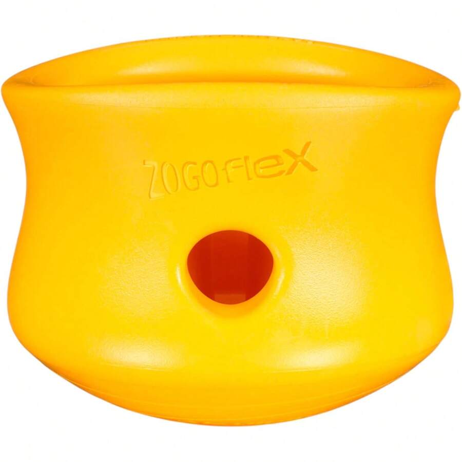 WEST PAW Zogoflex Toppl Interactive Treat Dispensing Puzzle Dog Toy For Mental Stimulation & Enrichment-Holds Kibble & Treats-Lickable, Freezable & Dishwasher -Made In USA-XL-Sunflower Yellow - Granny Smith - View 1