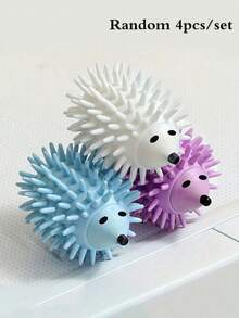 Reusable Hedgehog Shaped Laundry Ball, Reusable Fabric Defuzzer, Silicone Hedgehog Anti-Pilling Ball, Washing Machine & Dryer Anti-Wrinkle Plastic Accessories - Multicolor - View 13