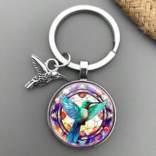 Medvang 1pc Hummingbird Casual Zinc Alloy Keychain, All Season - Antique Silver - View 9