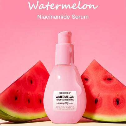Watermelon Primer Cream - Watermelon Niacinamide Moisturizing Essence, Containing Hyaluronic Acid, Vitamin E - Lightweight Facial Essence And Makeup Primer Highlighter (60ml)
